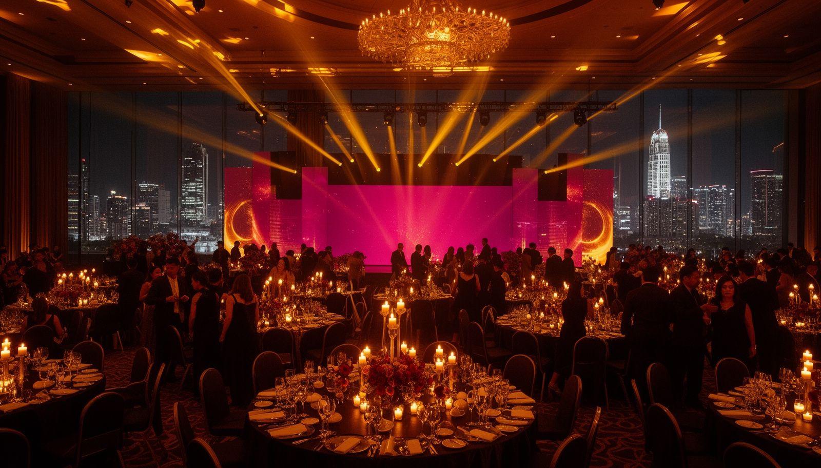 Gala event in a Kuala Lumpur ballroom produced by Brewwell Events